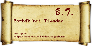 Borbándi Tivadar névjegykártya