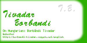 tivadar borbandi business card